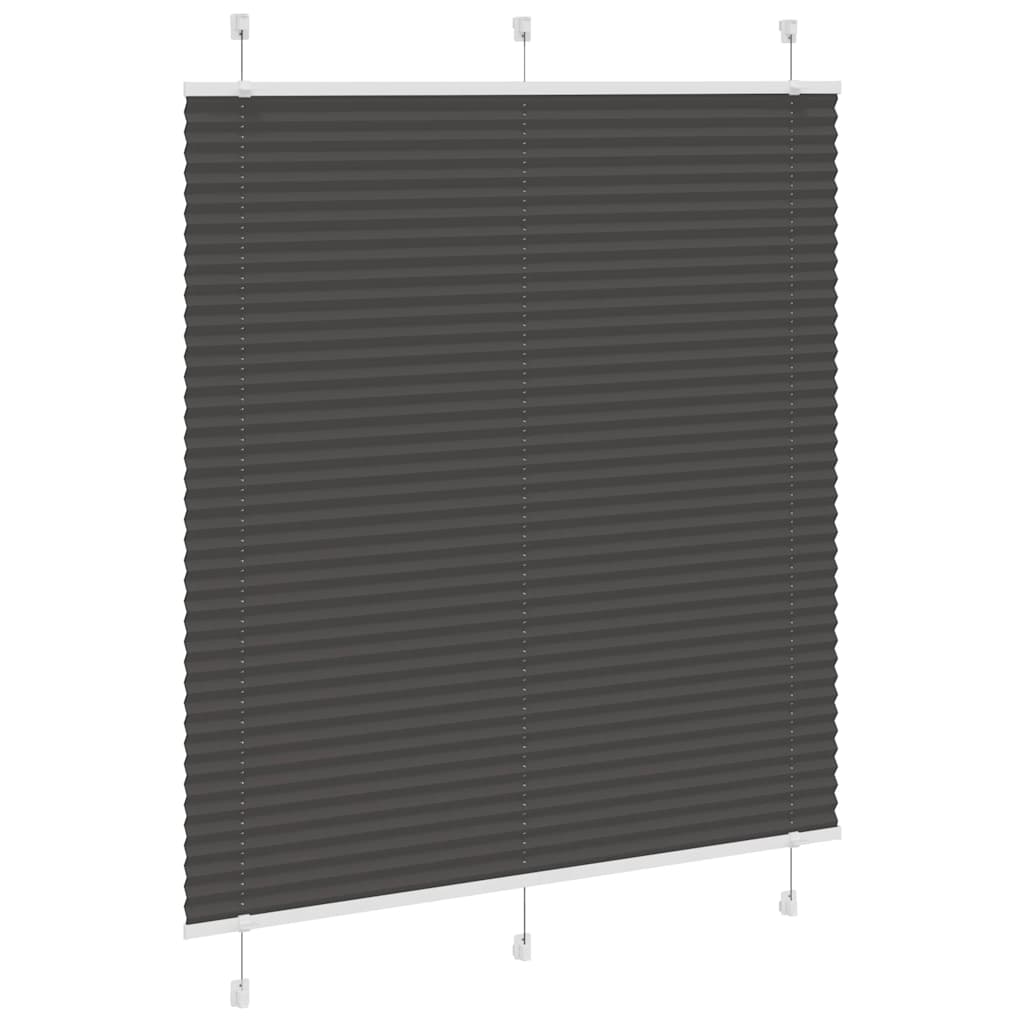 pliszírozott redőny fekete 120x150 cm szövetszélesség 119,4 cm