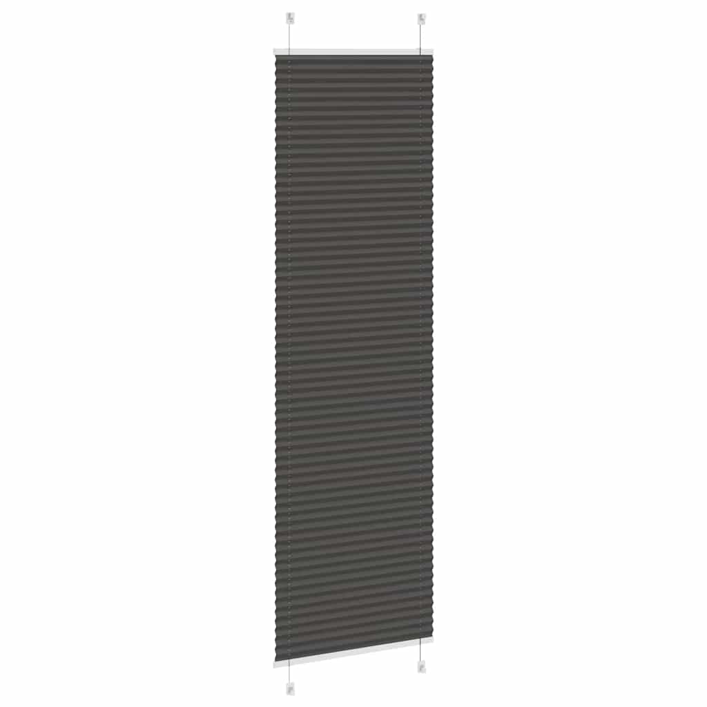 pliszírozott redőny fekete 60x200 cm szövetszélesség 59,4 cm