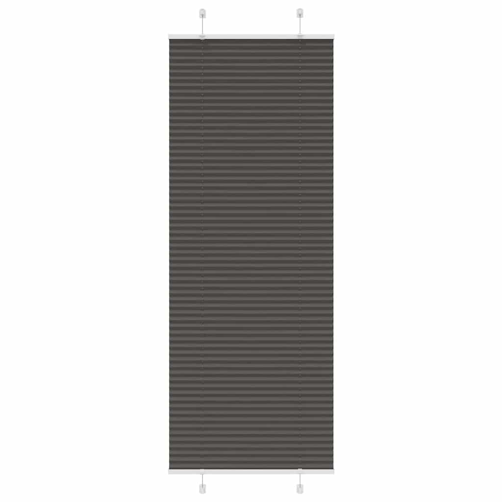 pliszírozott redőny fekete 80x200 cm szövetszélesség 79,4 cm