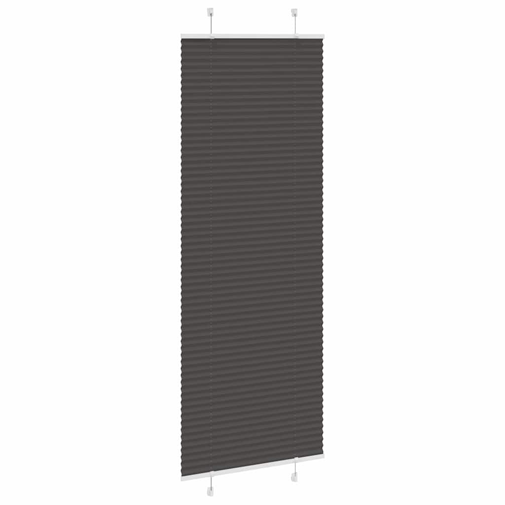 pliszírozott redőny fekete 80x200 cm szövetszélesség 79,4 cm