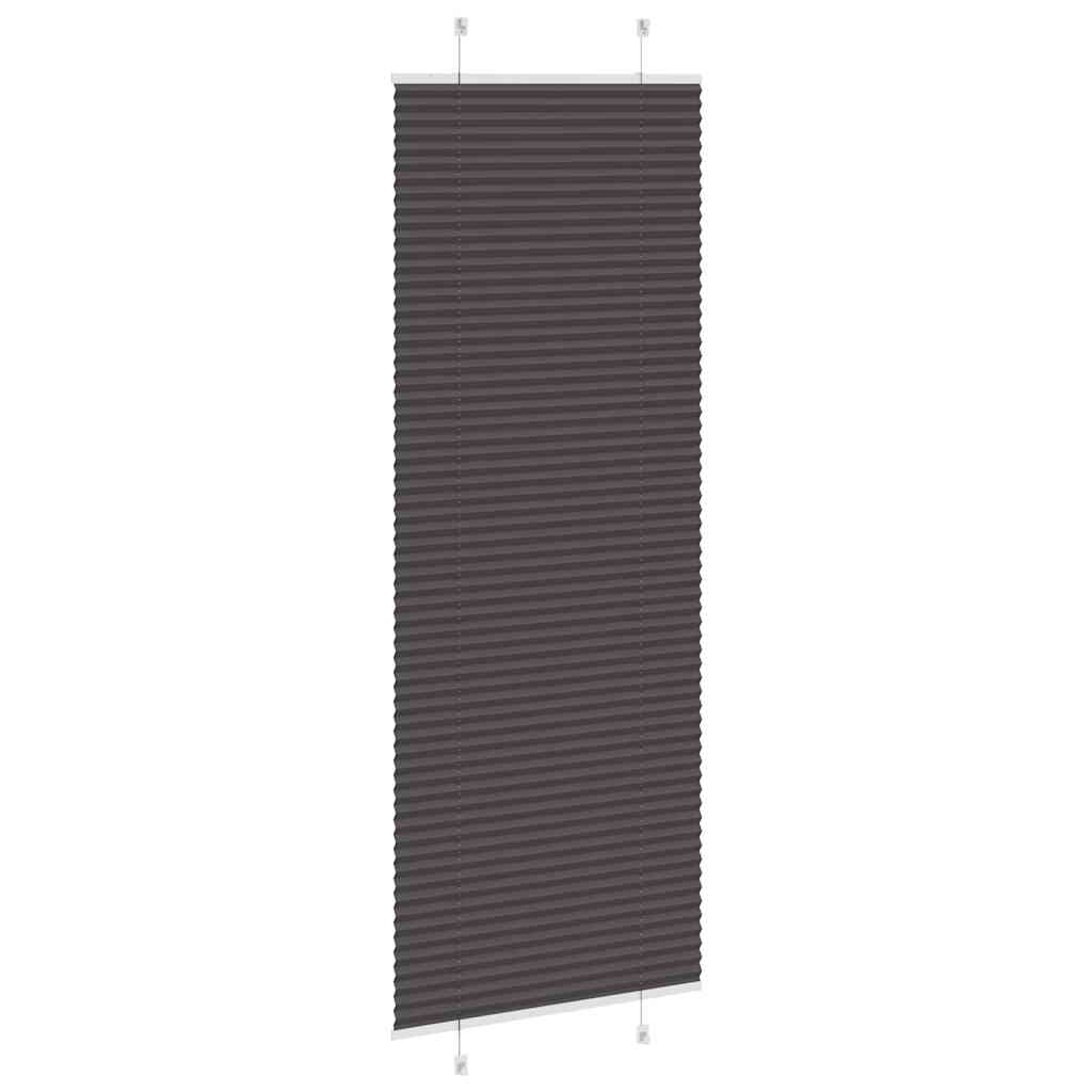 pliszírozott redőny fekete 80x200 cm szövetszélesség 79,4 cm