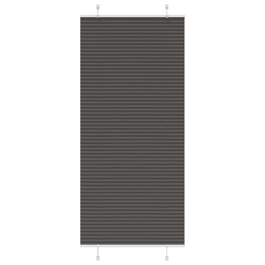 pliszírozott redőny fekete 85x200 cm szövetszélesség 84,4 cm