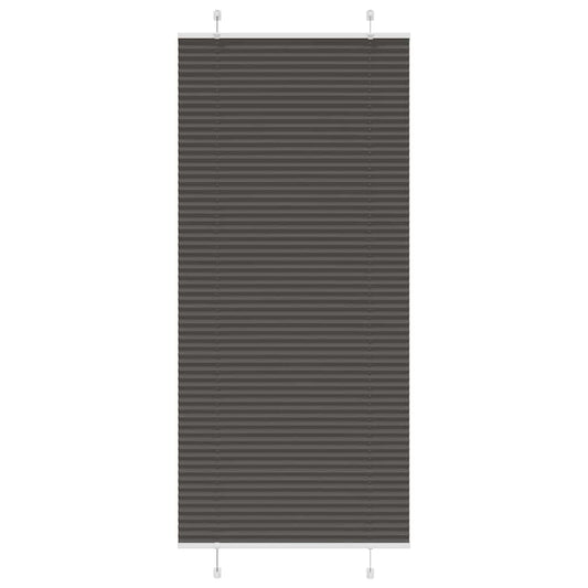 pliszírozott redőny fekete 90x200 cm szövetszélesség 89,4 cm