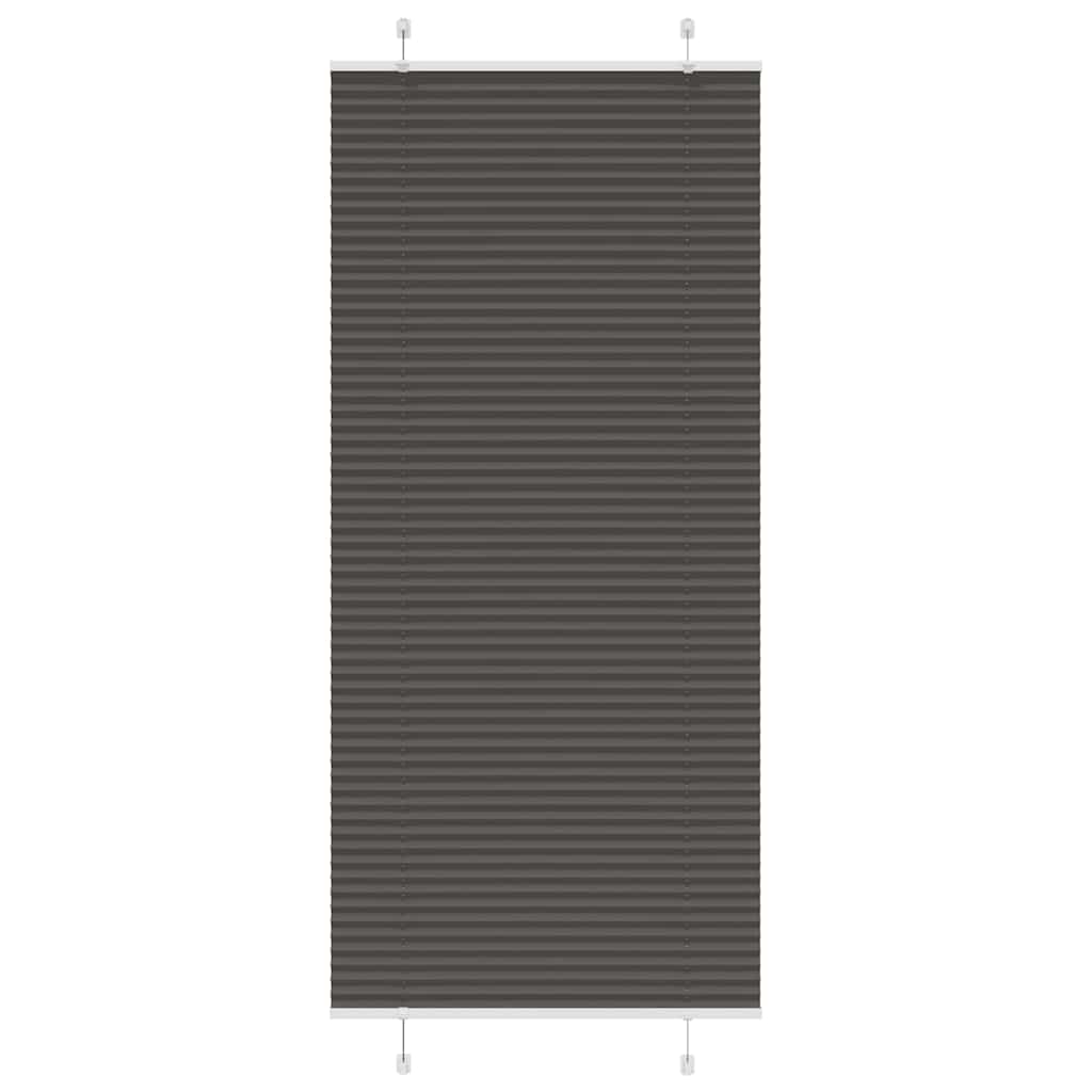 pliszírozott redőny fekete 90x200 cm szövetszélesség 89,4 cm