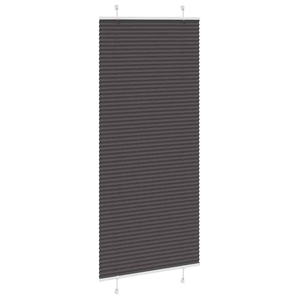 pliszírozott redőny fekete 90x200 cm szövetszélesség 89,4 cm