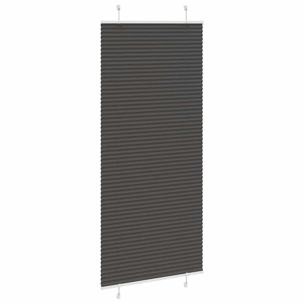 pliszírozott redőny fekete 90x200 cm szövetszélesség 89,4 cm