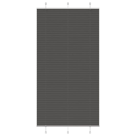 pliszírozott redőny fekete 105x200 cm szövetszélesség 104,4 cm