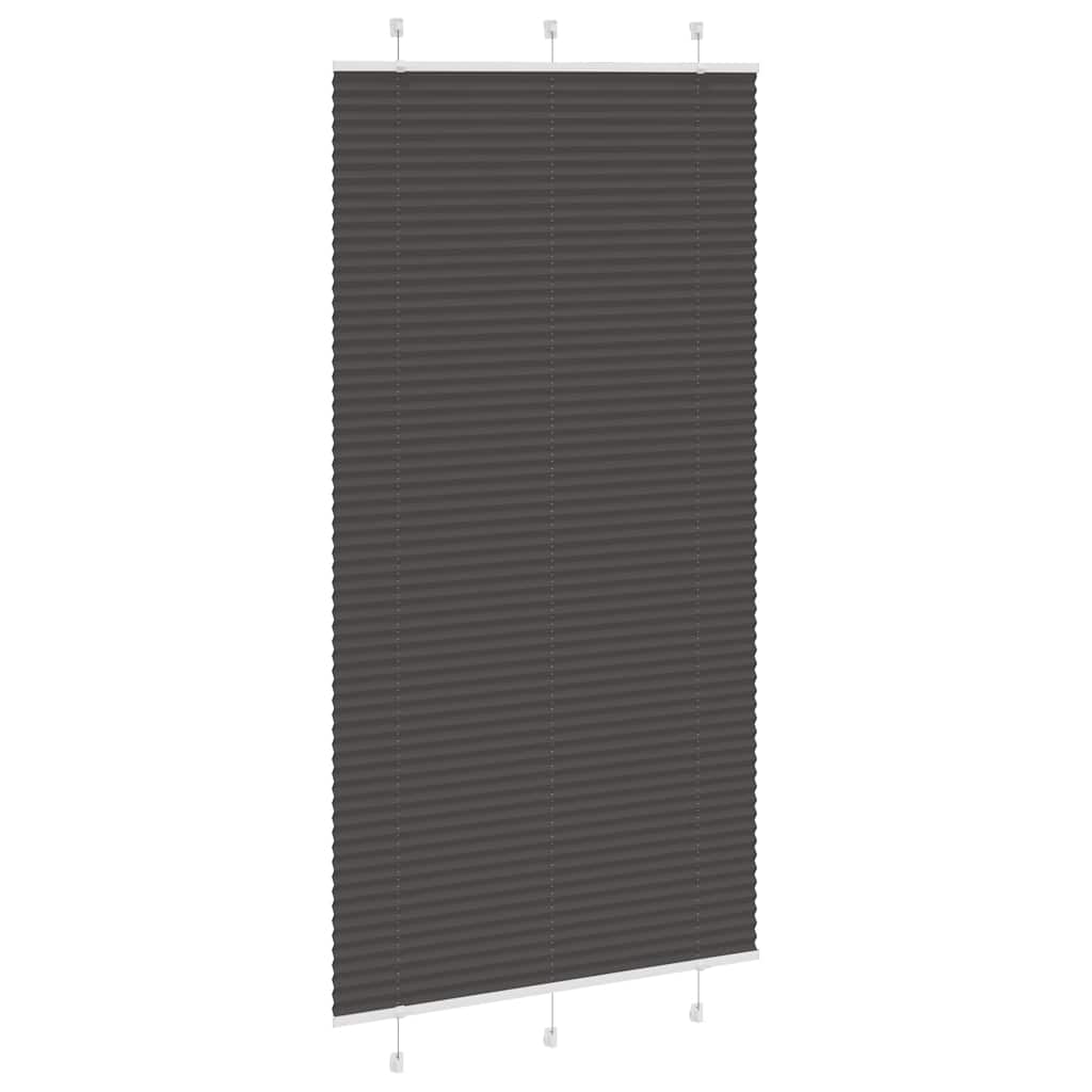 pliszírozott redőny fekete 105x200 cm szövetszélesség 104,4 cm