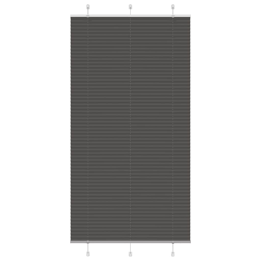 pliszírozott redőny fekete 110x200 cm szövetszélesség 109,4 cm