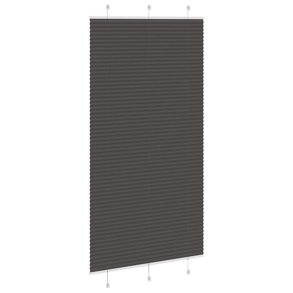pliszírozott redőny fekete 110x200 cm szövetszélesség 109,4 cm