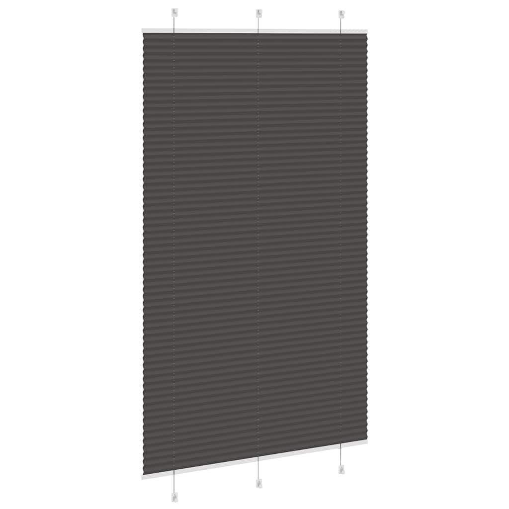 pliszírozott redőny fekete 115x200 cm szövetszélesség 114,4 cm