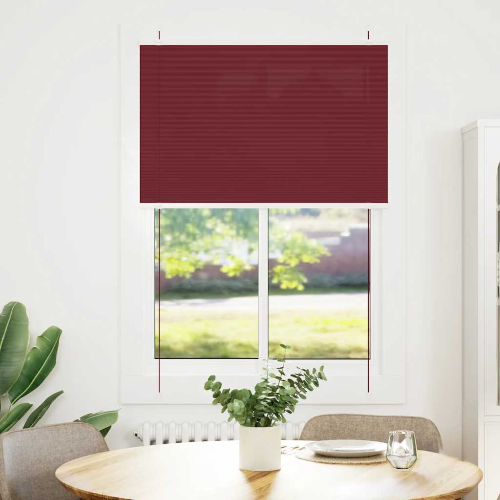 pliszírozott redőny Bordeaux piros 90x100 cm szövetszélesség