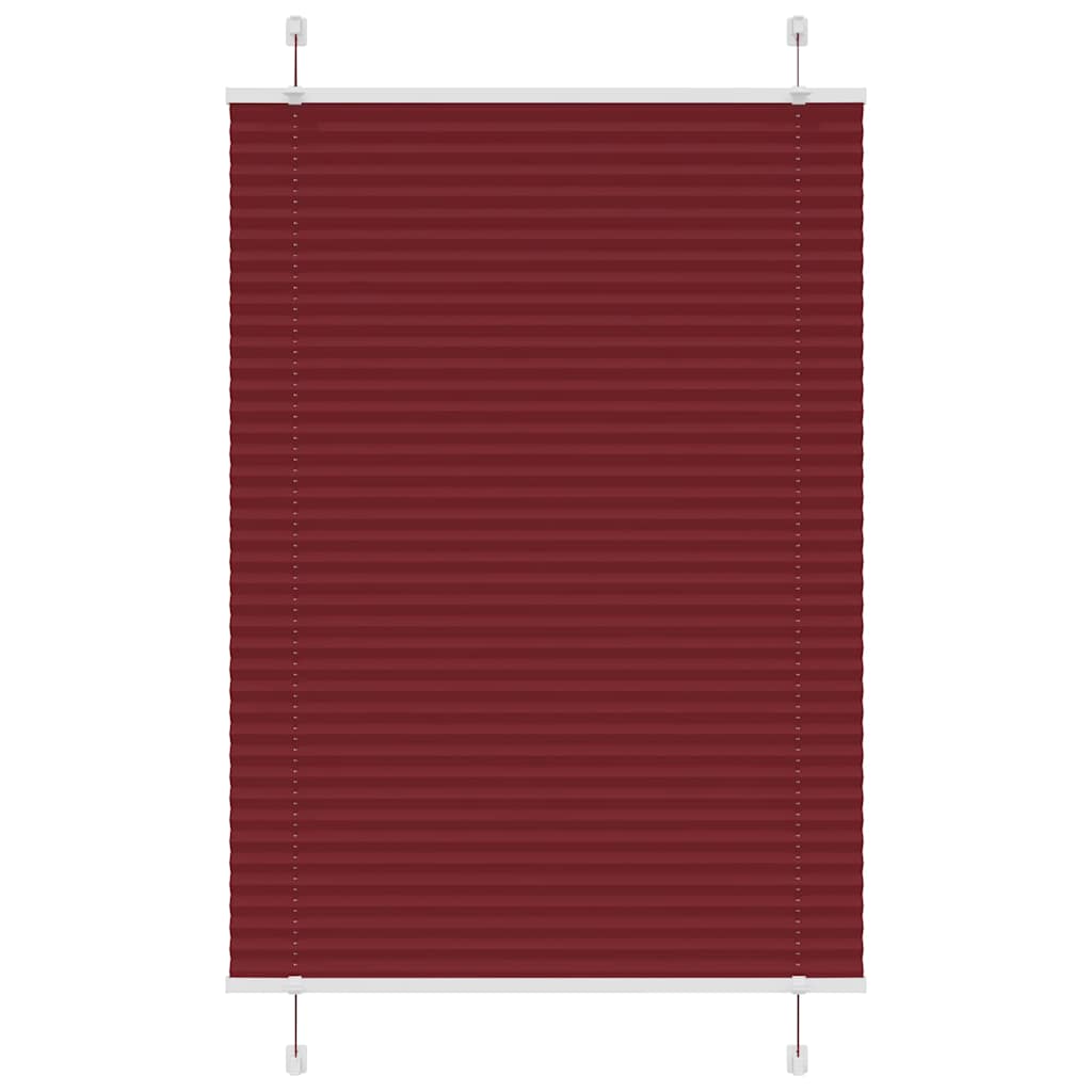 pliszírozott redőny Bordeaux piros 95x100 cm szövetszélesség