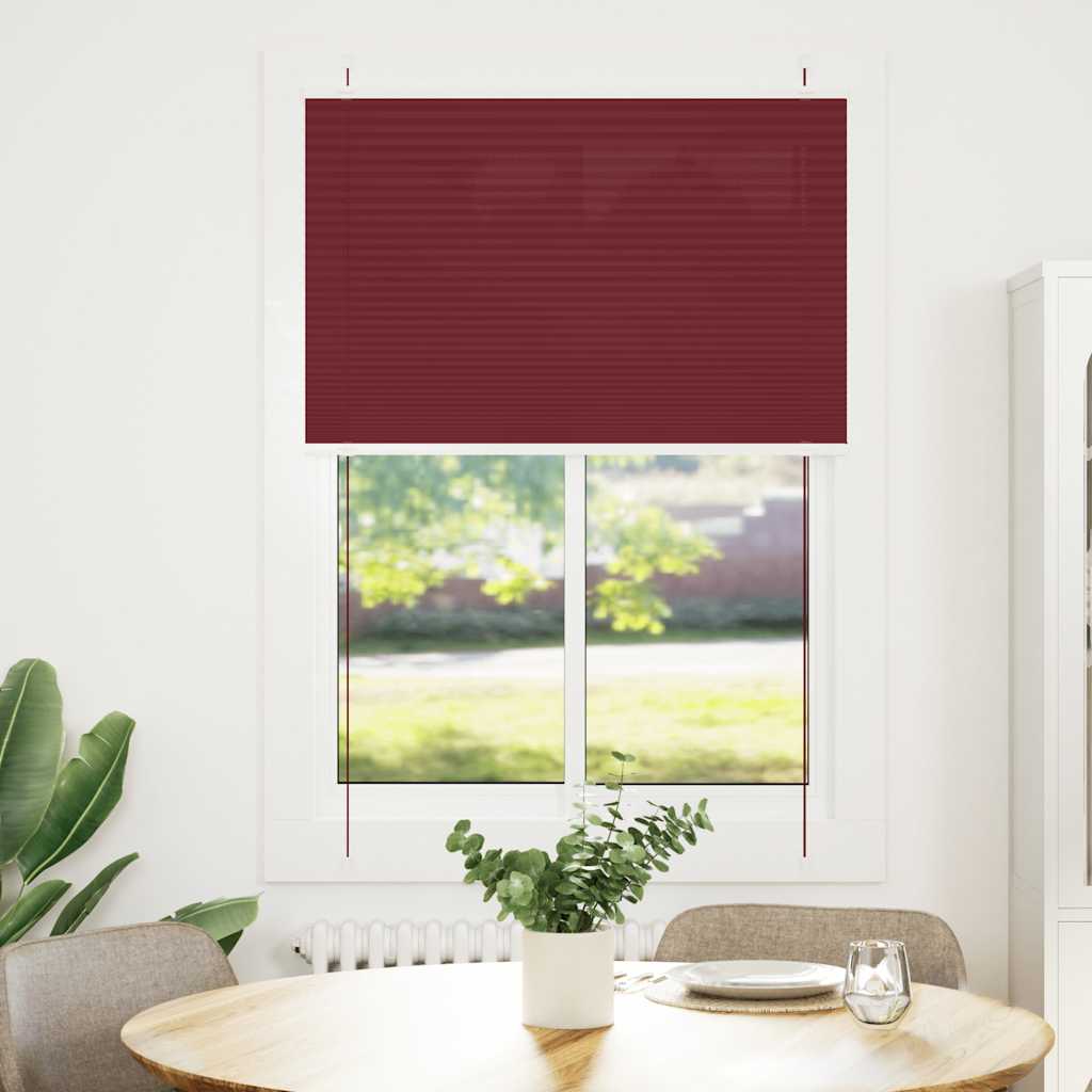 pliszírozott redőny Bordeaux piros 95x100 cm szövetszélesség