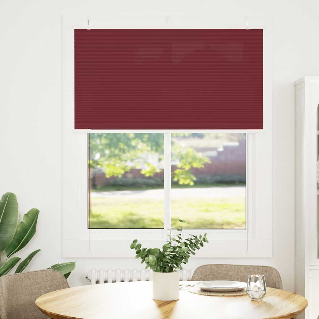 pliszírozott redőny Bordeaux piros 105x100 cm szövetszélesség