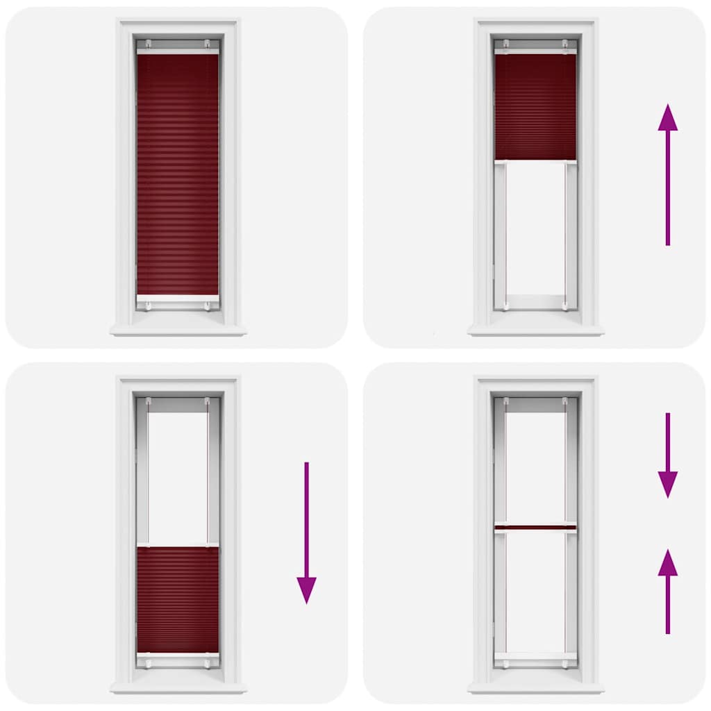 pliszírozott redőny Bordeaux piros 50x150 cm szövetszélesség