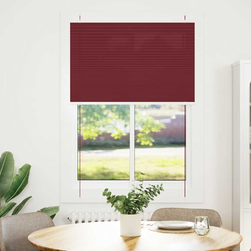 pliszírozott redőny Bordeaux piros 85x150 cm szövetszélesség