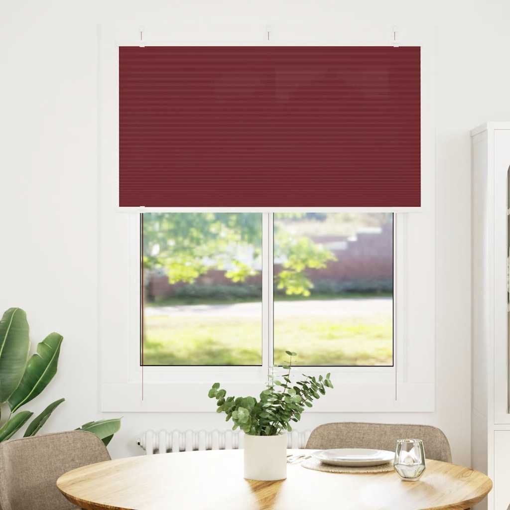 pliszírozott redőny Bordeaux piros 105x150 cm szövetszélesség