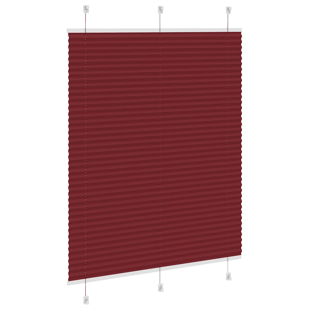 pliszírozott redőny Bordeaux piros 110x150 cm szövetszélesség