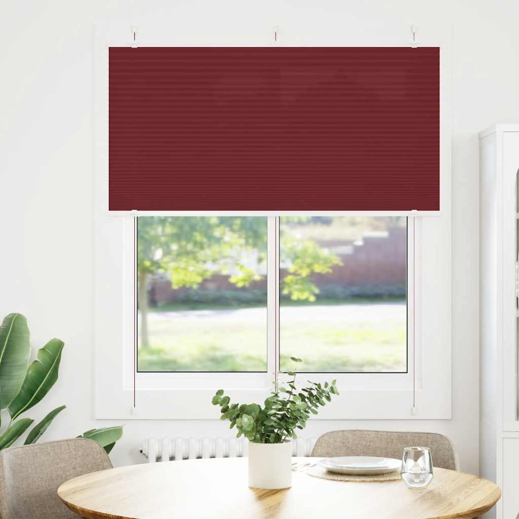 pliszírozott redőny Bordeaux piros 120x150 cm szövetszélesség