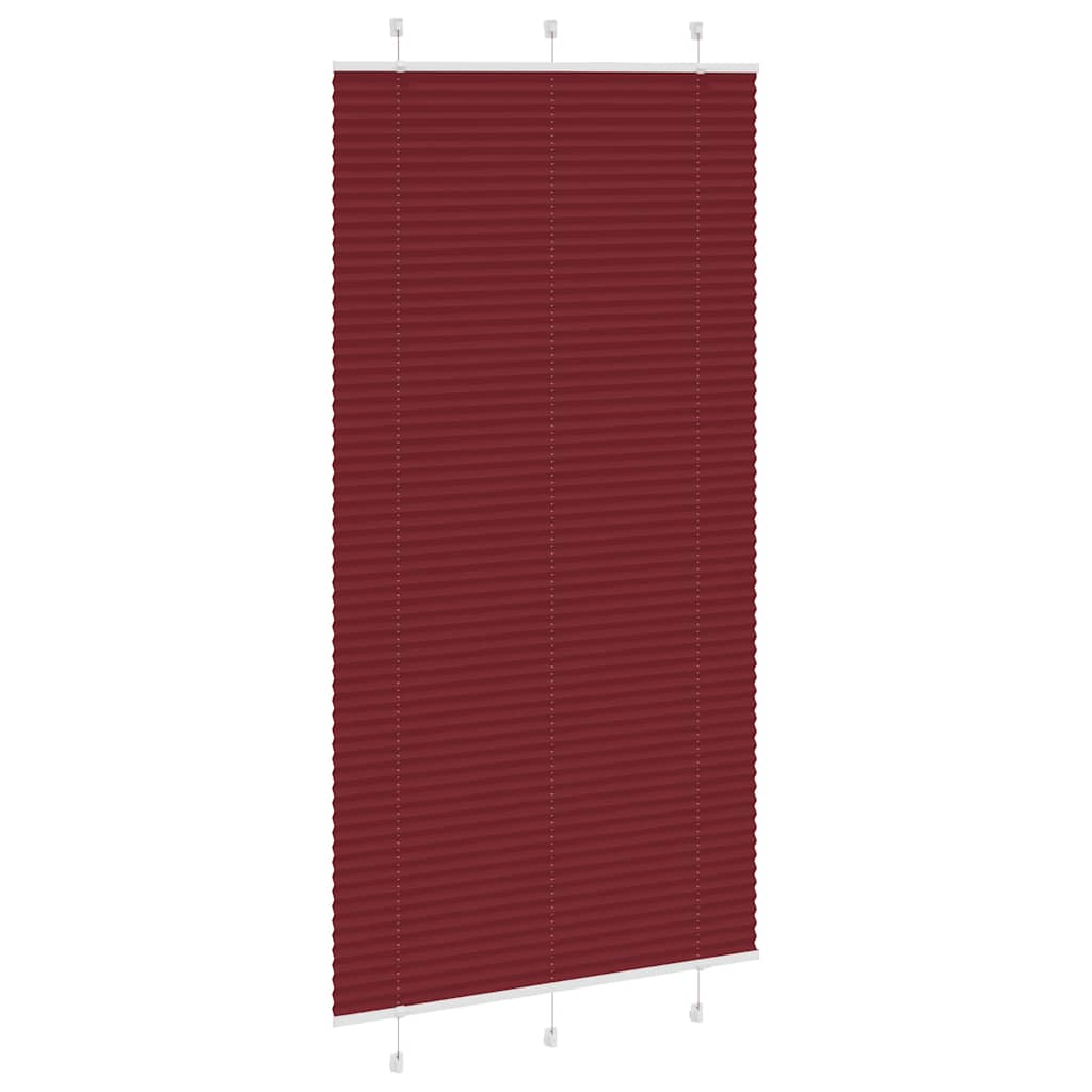 pliszírozott redőny Bordeaux piros 105x200 cm szövetszélesség