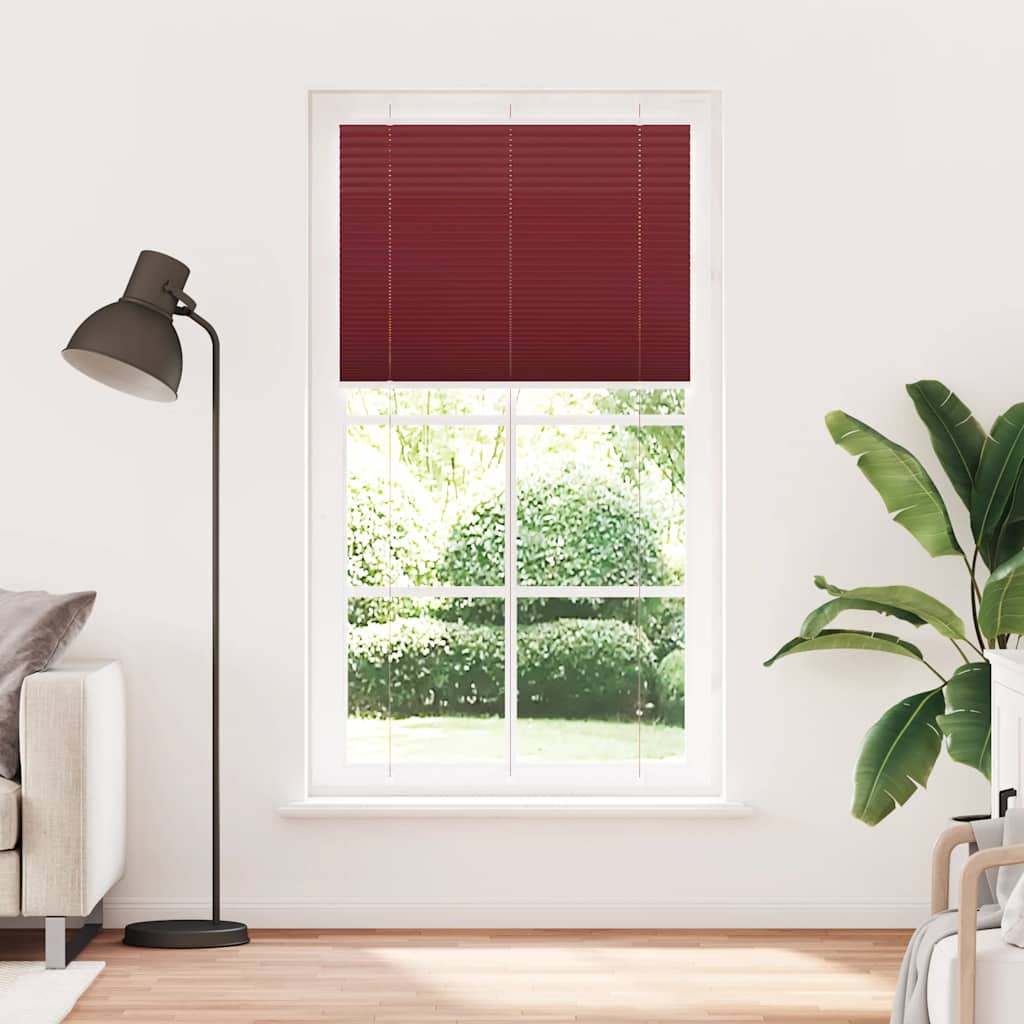 pliszírozott redőny Bordeaux piros 110x200 cm szövetszélesség
