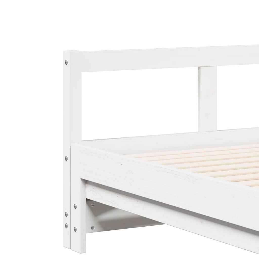 fehér tömör fenyőfa kanapéágy matrac nélkül 90 x 200 cm