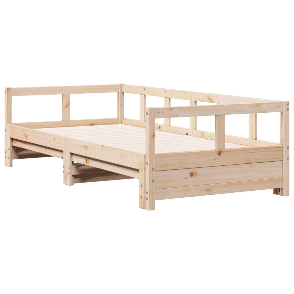 tömör fenyőfa kanapéágy matrac nélkül 90 x 190 cm