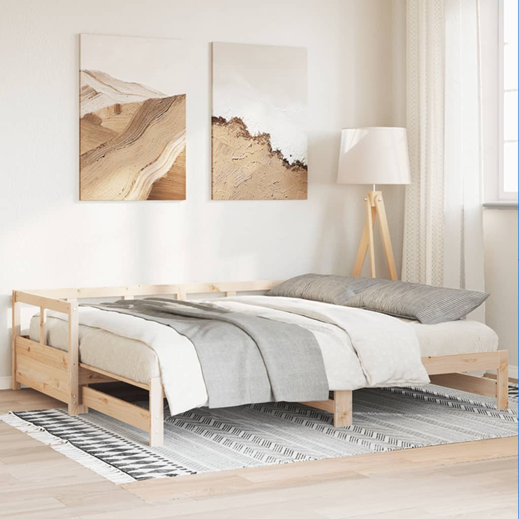 tömör fenyőfa kanapéágy matrac nélkül 90 x 190 cm