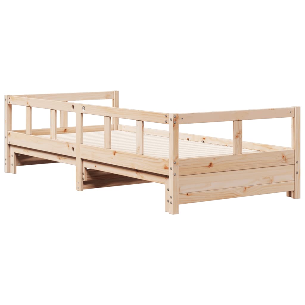tömör fenyőfa kanapéágy matrac nélkül 90 x 190 cm