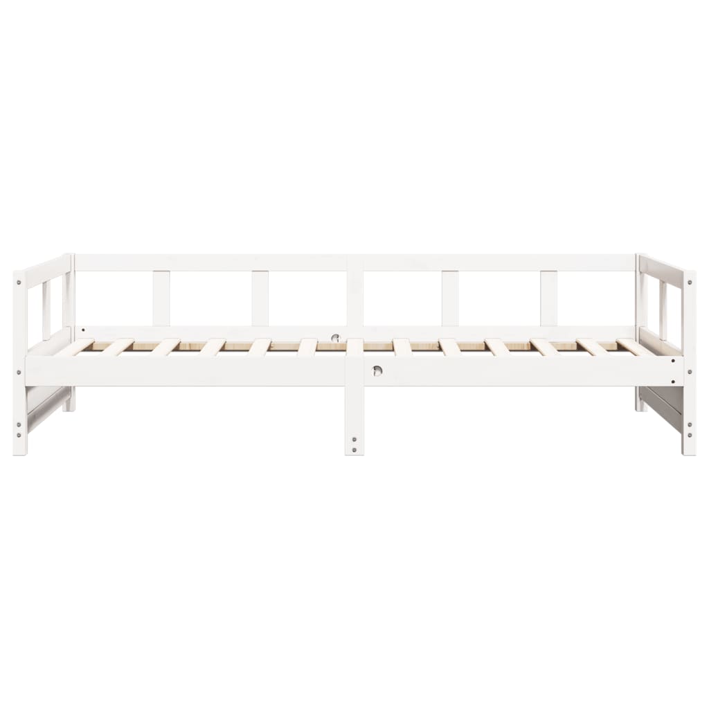 fehér tömör fenyőfa kanapéágy matrac nélkül 90 x 200 cm