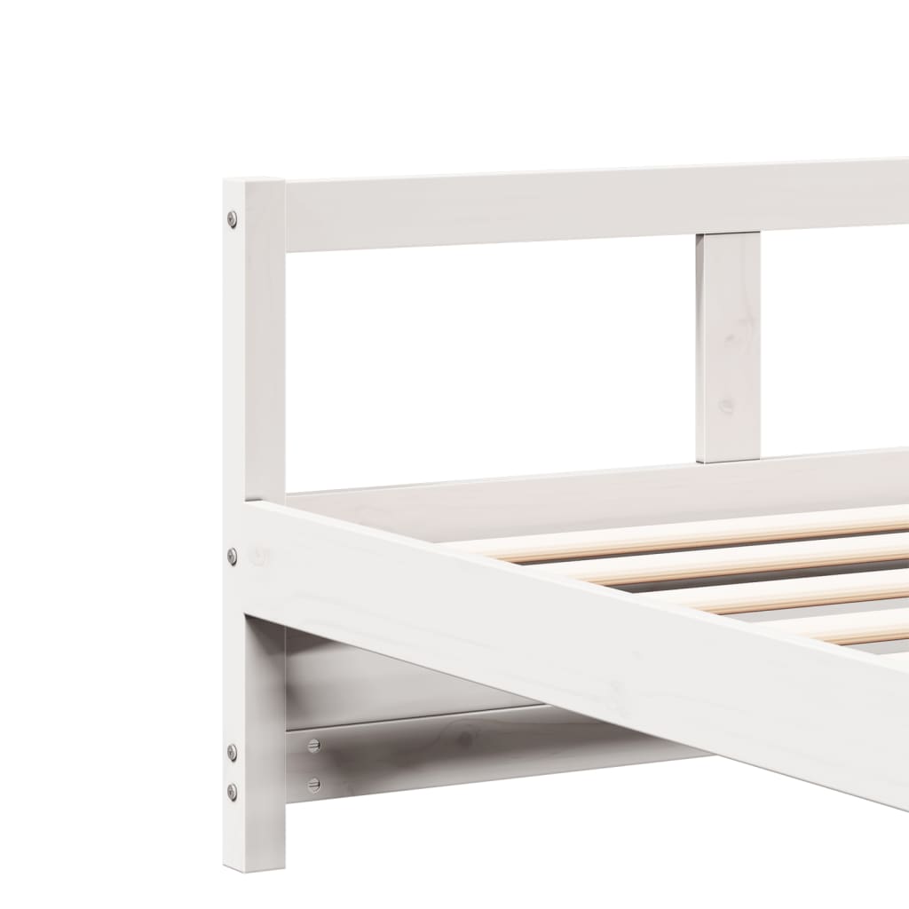 fehér tömör fenyőfa kanapéágy matrac nélkül 90 x 200 cm