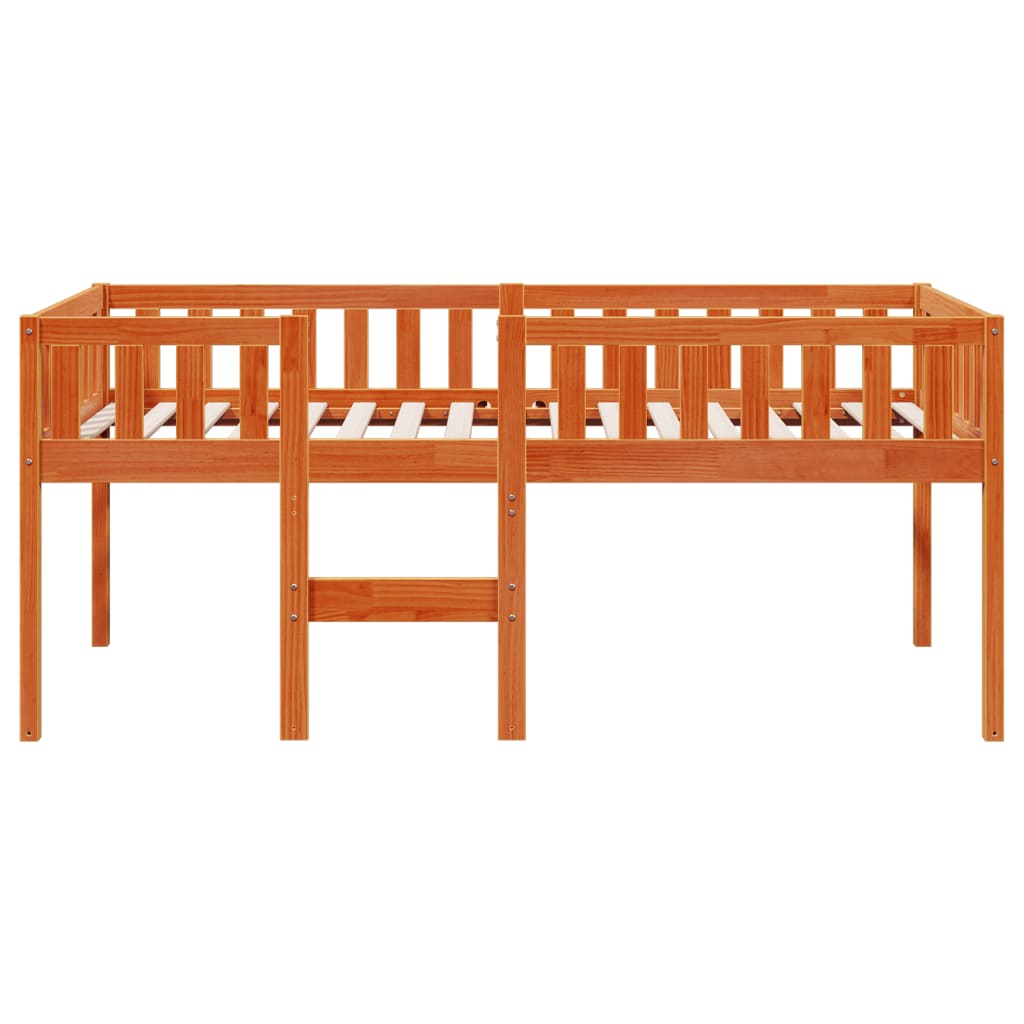 viaszbarna tömör fenyőfa gyerekágy matrac nélkül 90 x 200 cm