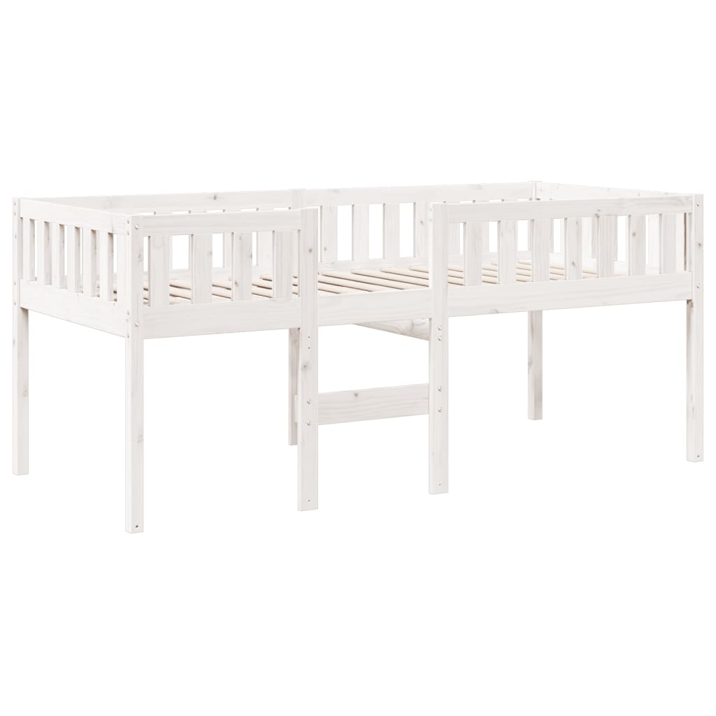 fehér tömör fenyőfa gyerekágy matrac nélkül 90 x 190 cm