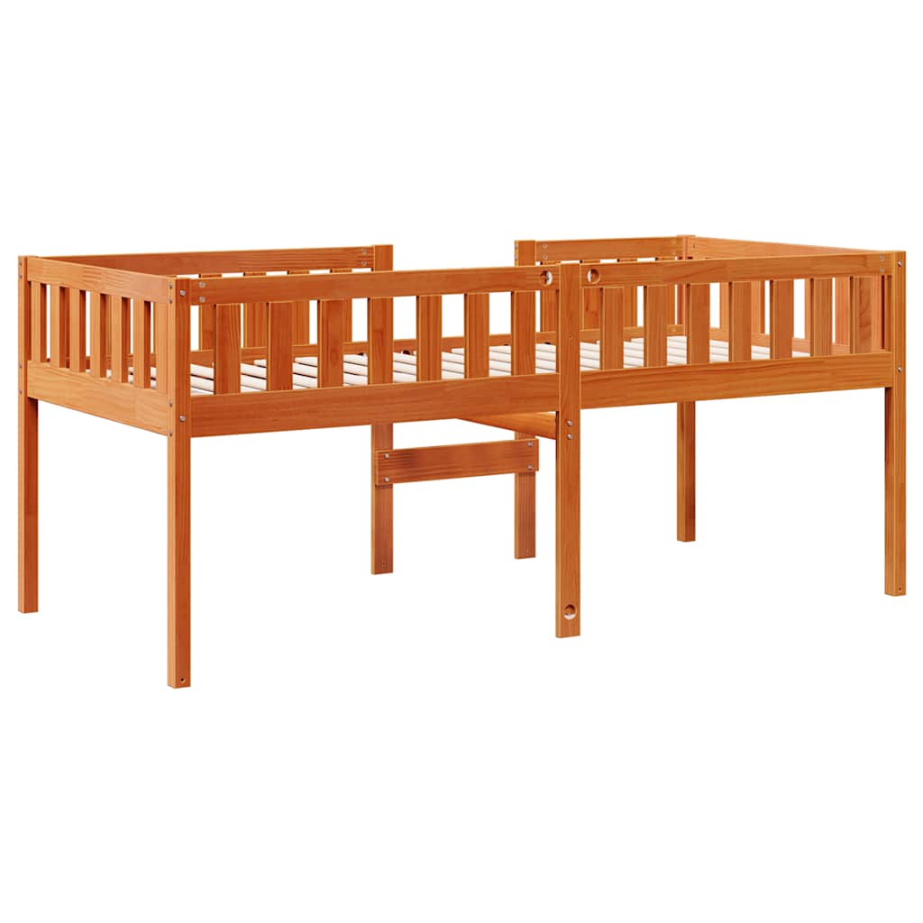 viaszbarna tömör fenyőfa gyerekágy matrac nélkül 90 x 190 cm