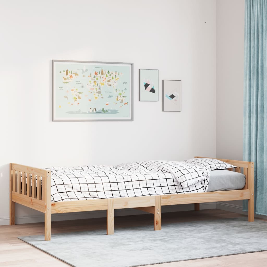 tömör fenyőfa gyerekágy matrac nélkül 80 x 200 cm