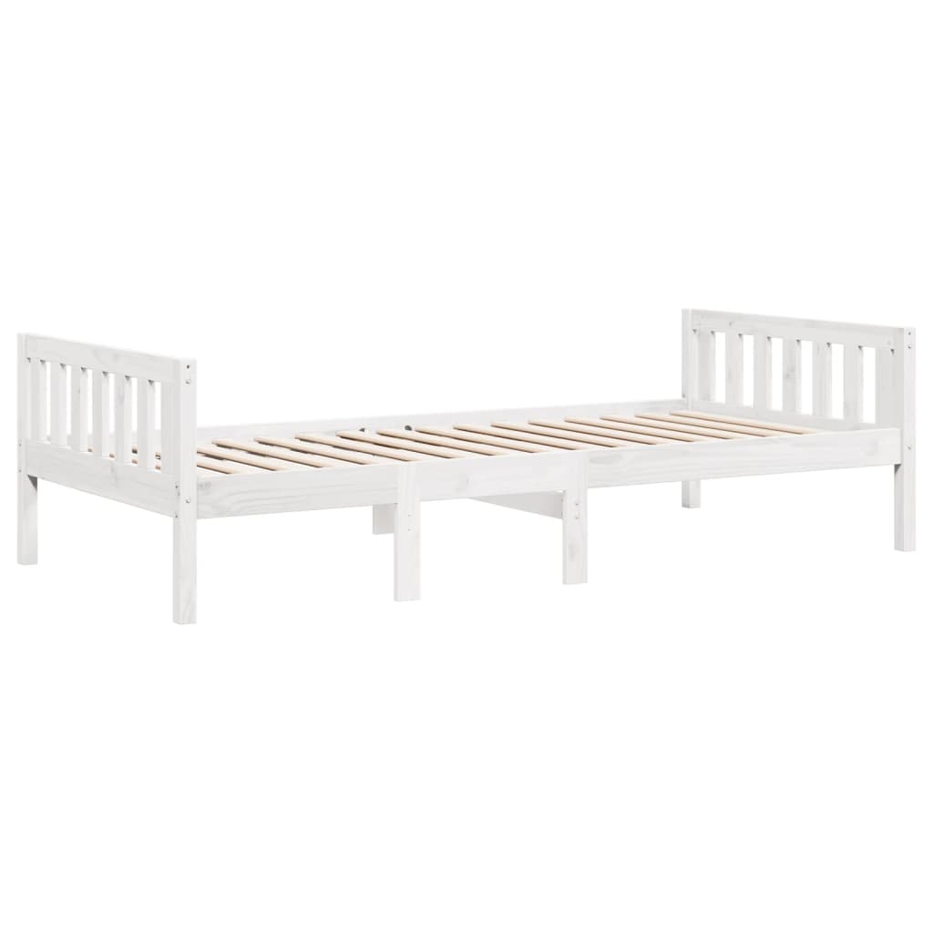 fehér tömör fenyőfa gyerekágy matrac nélkül 80 x 200 cm