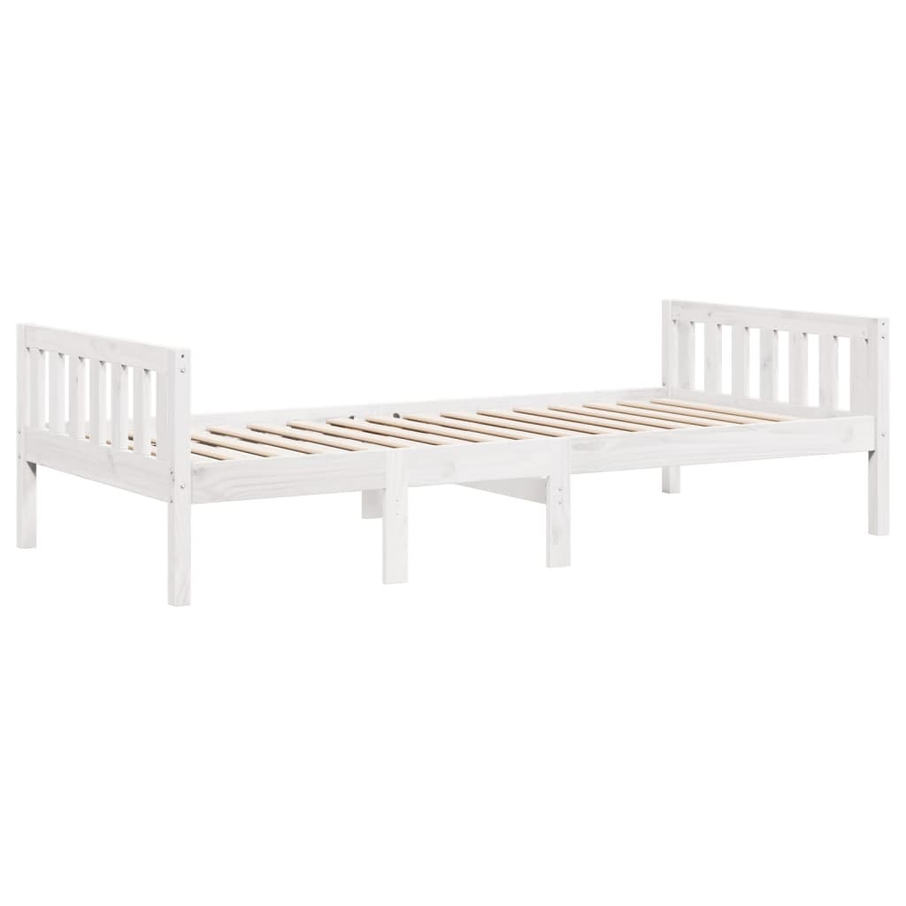fehér tömör fenyőfa gyerekágy matrac nélkül 90 x 200 cm