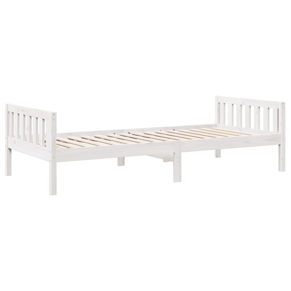 fehér tömör fenyőfa gyerekágy matrac nélkül 90 x 200 cm