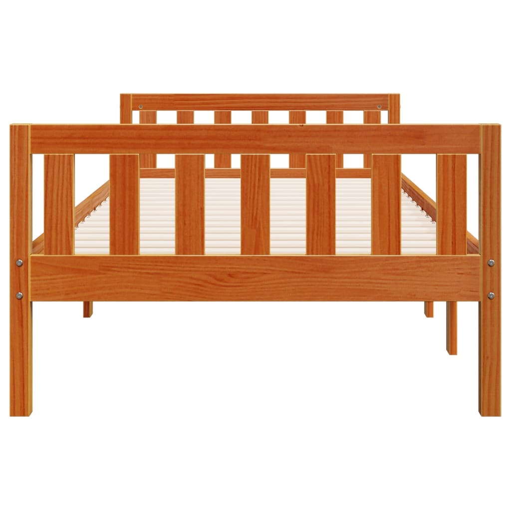 viaszbarna tömör fenyőfa gyerekágy matrac nélkül 90 x 200 cm