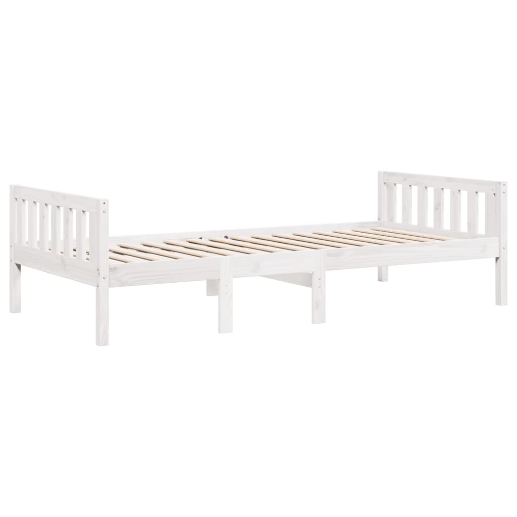 fehér tömör fenyőfa gyerekágy matrac nélkül 90 x 190 cm