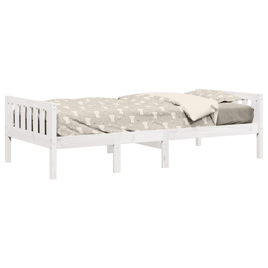 fehér tömör fenyőfa gyerekágy matrac nélkül 90 x 190 cm