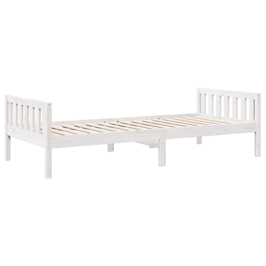 fehér tömör fenyőfa gyerekágy matrac nélkül 90 x 190 cm