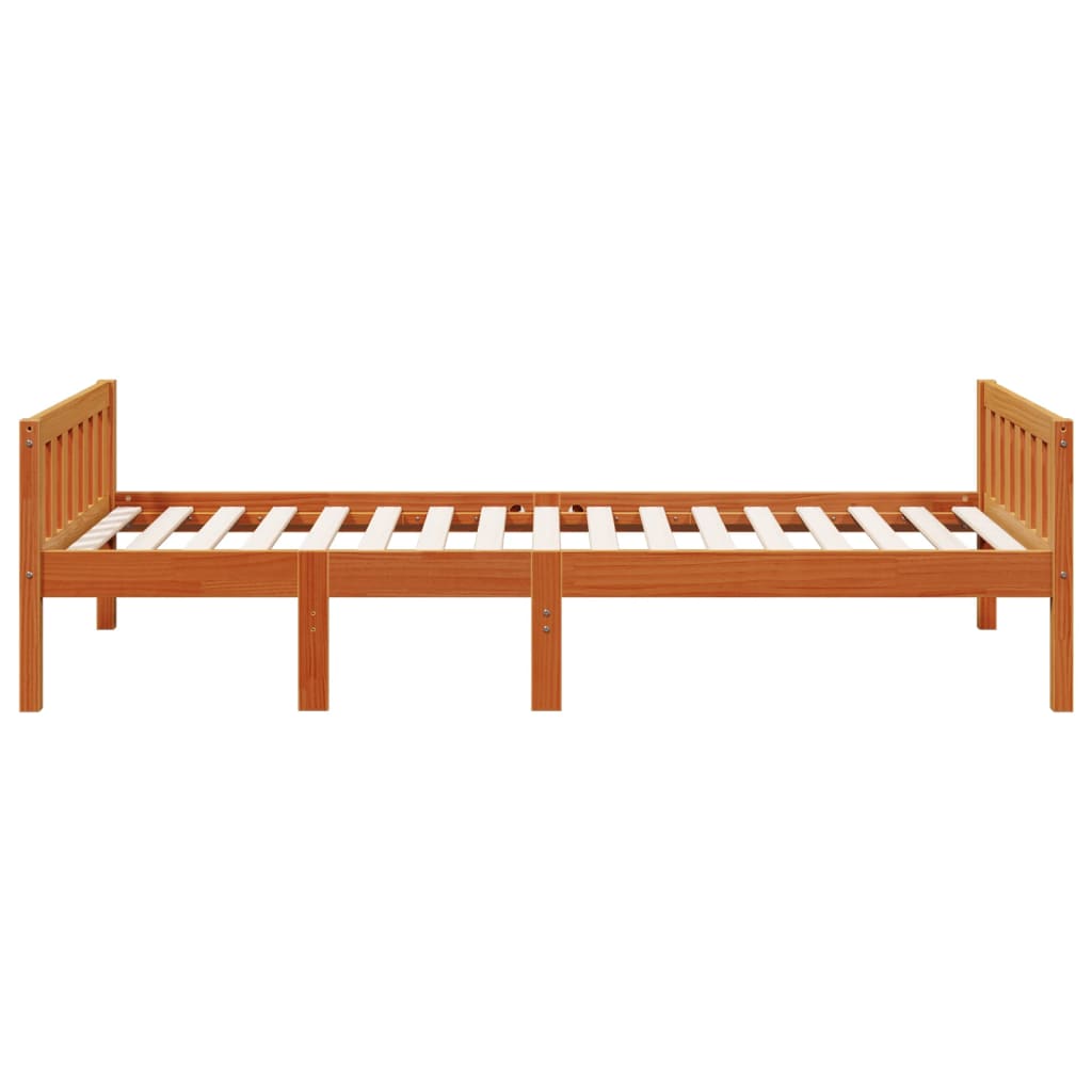 viaszbarna tömör fenyőfa gyerekágy matrac nélkül 90 x 190 cm