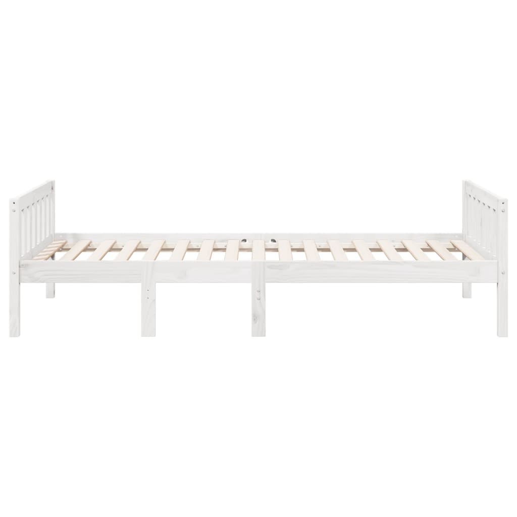 fehér tömör fenyőfa gyerekágy matrac nélkül 75 x 190 cm