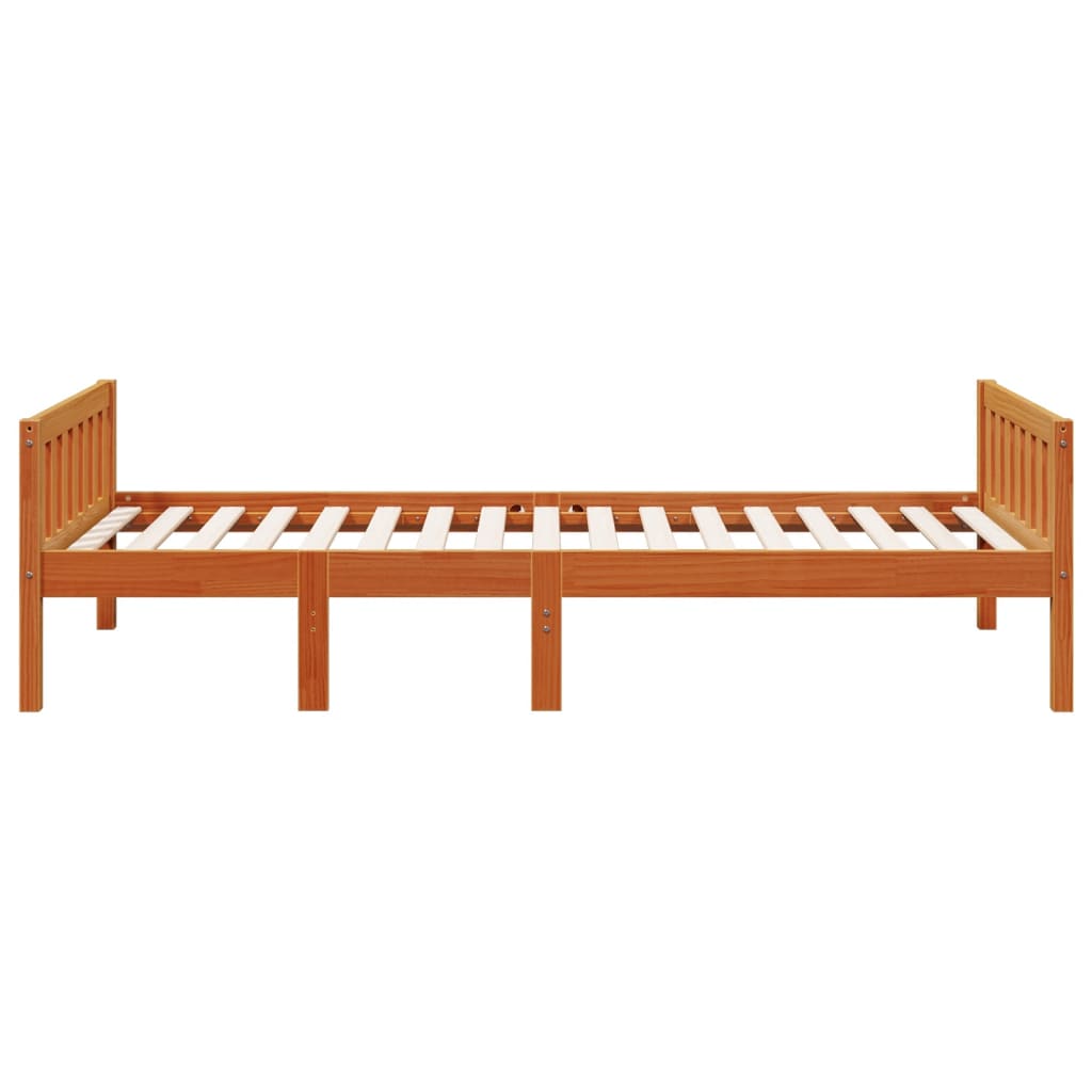 viaszbarna tömör fenyőfa gyerekágy matrac nélkül 75 x 190 cm