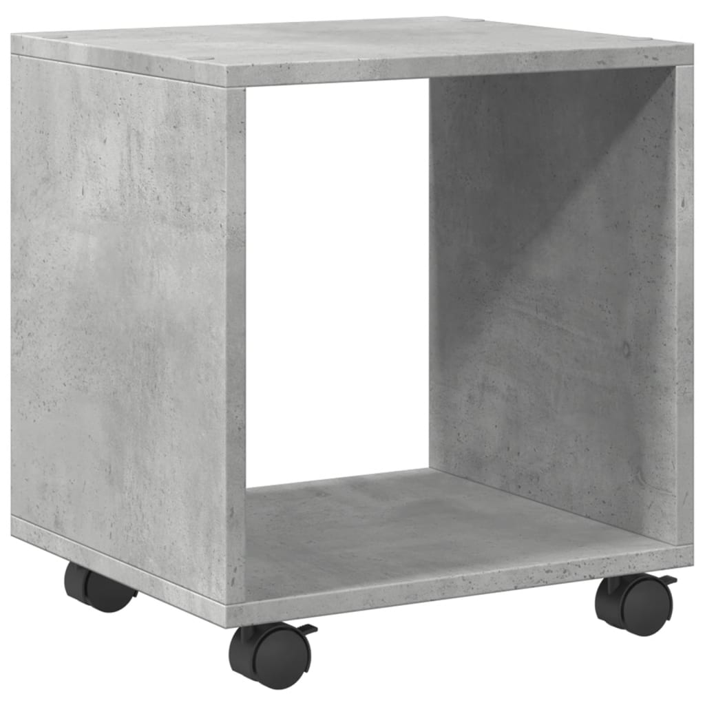 betonszürke szerelt fa görgős szekrény 37 x 33 x 42,5 cm