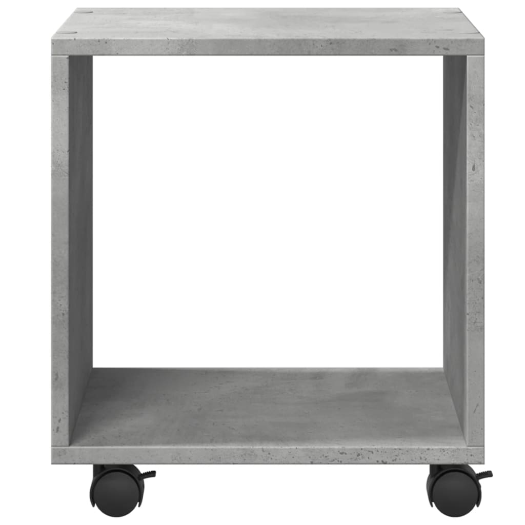 betonszürke szerelt fa görgős szekrény 37 x 33 x 42,5 cm