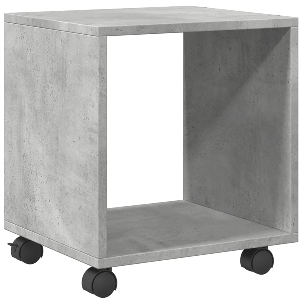 betonszürke szerelt fa görgős szekrény 37 x 33 x 42,5 cm