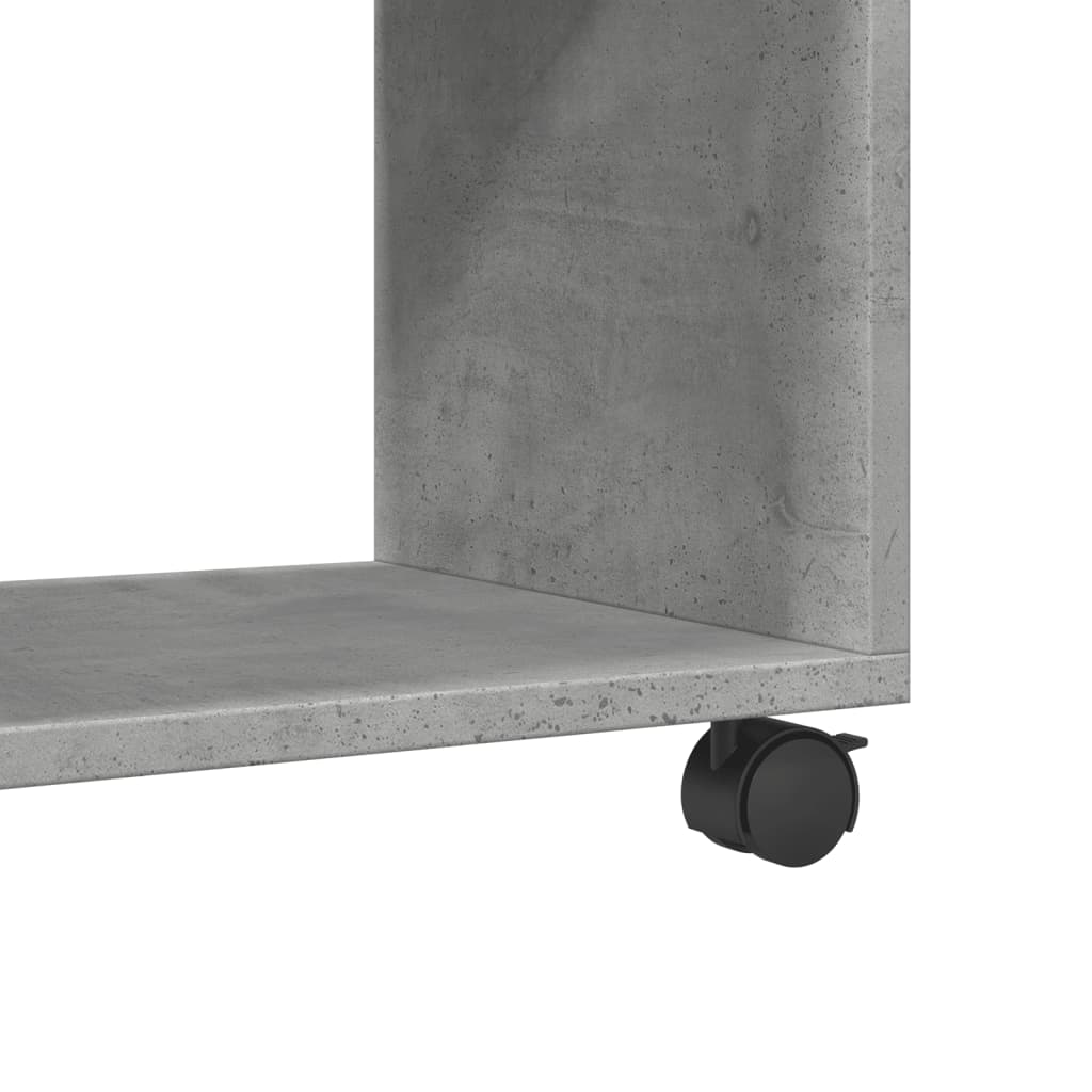 betonszürke szerelt fa görgős szekrény 37 x 33 x 42,5 cm